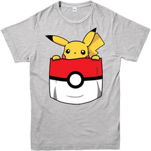 Load image into Gallery viewer, Pikachu Pokeball T-shirt