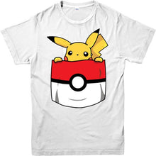 Load image into Gallery viewer, Pikachu Pokeball T-shirt