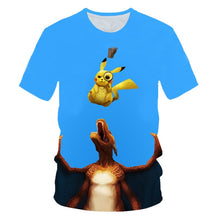 Load image into Gallery viewer, 3D printed Detective Pikachu T-shirt