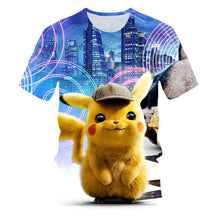 Load image into Gallery viewer, 3D printed Detective Pikachu T-shirt
